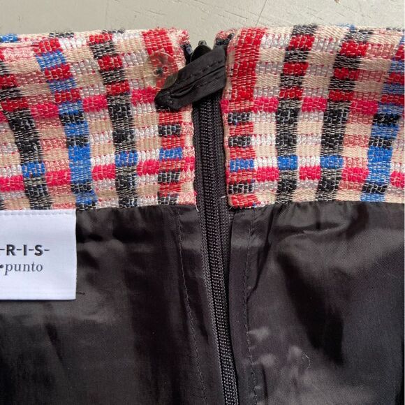 Akris Punto Textured Check Inverted Pleated Mini Skirt size 2 - Picture 8 of 8